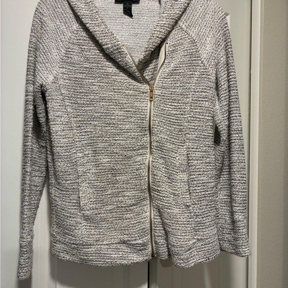 INC International Concepts Gray Textured Cardigan